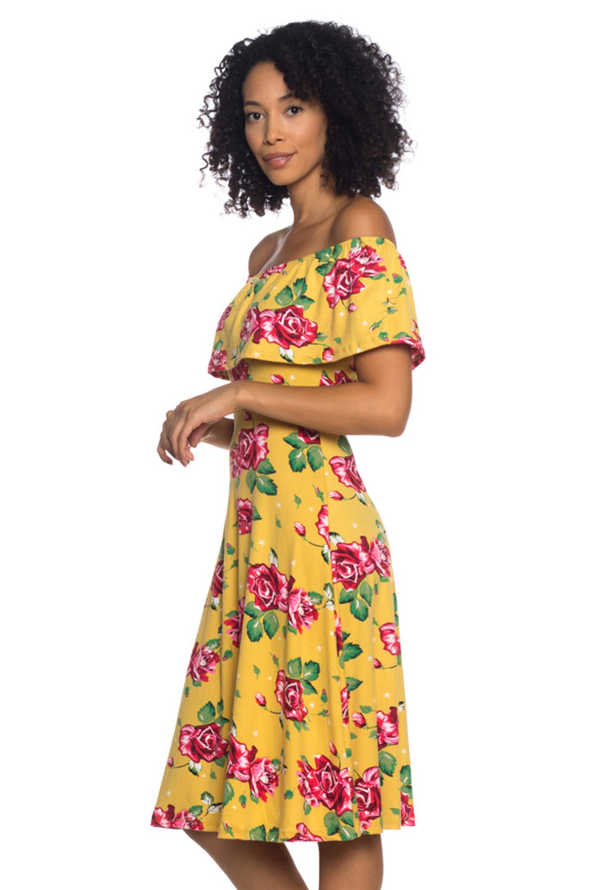 [$3/piece] Floral Off Shoulder Flare Dress