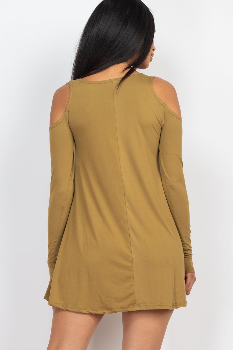[$3/piece] Open Shoulder Swing Dress