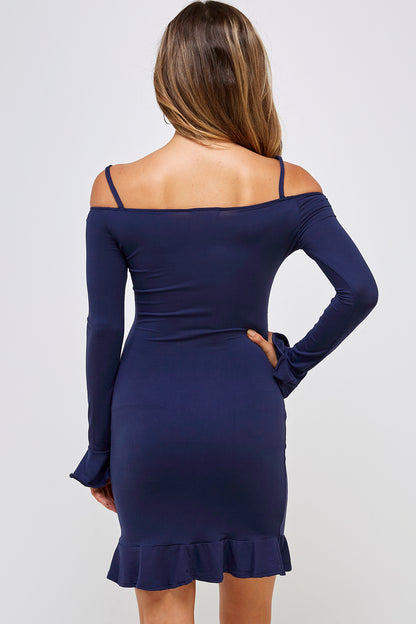 [$2/piece] Off Shoulder Ruffled Dress