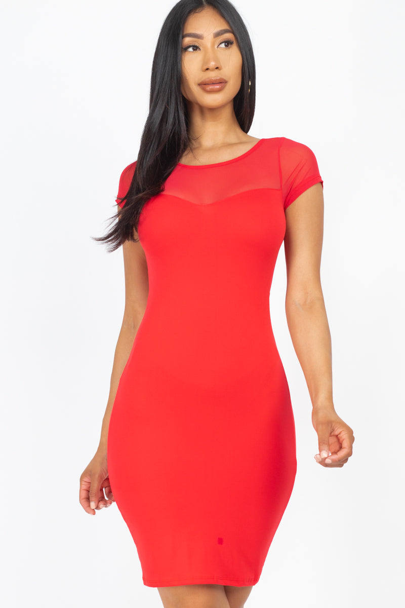 [$4/piece] Sheer Meshed Bodycon Dress