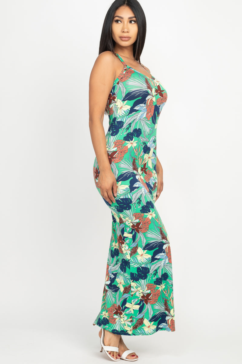 [$3/piece] Floral Bodycon Maxi Dress
