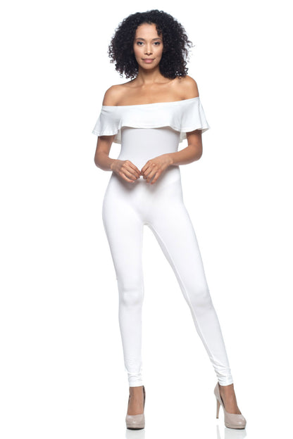 [$3/piece] Off Shoulder Ruffle Jumpsuit