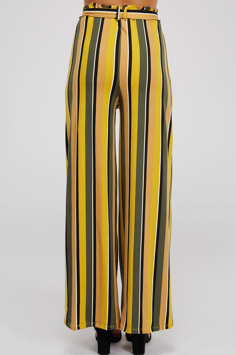 [$3/piece] Striped Tie Waist Wide-Leg Pants