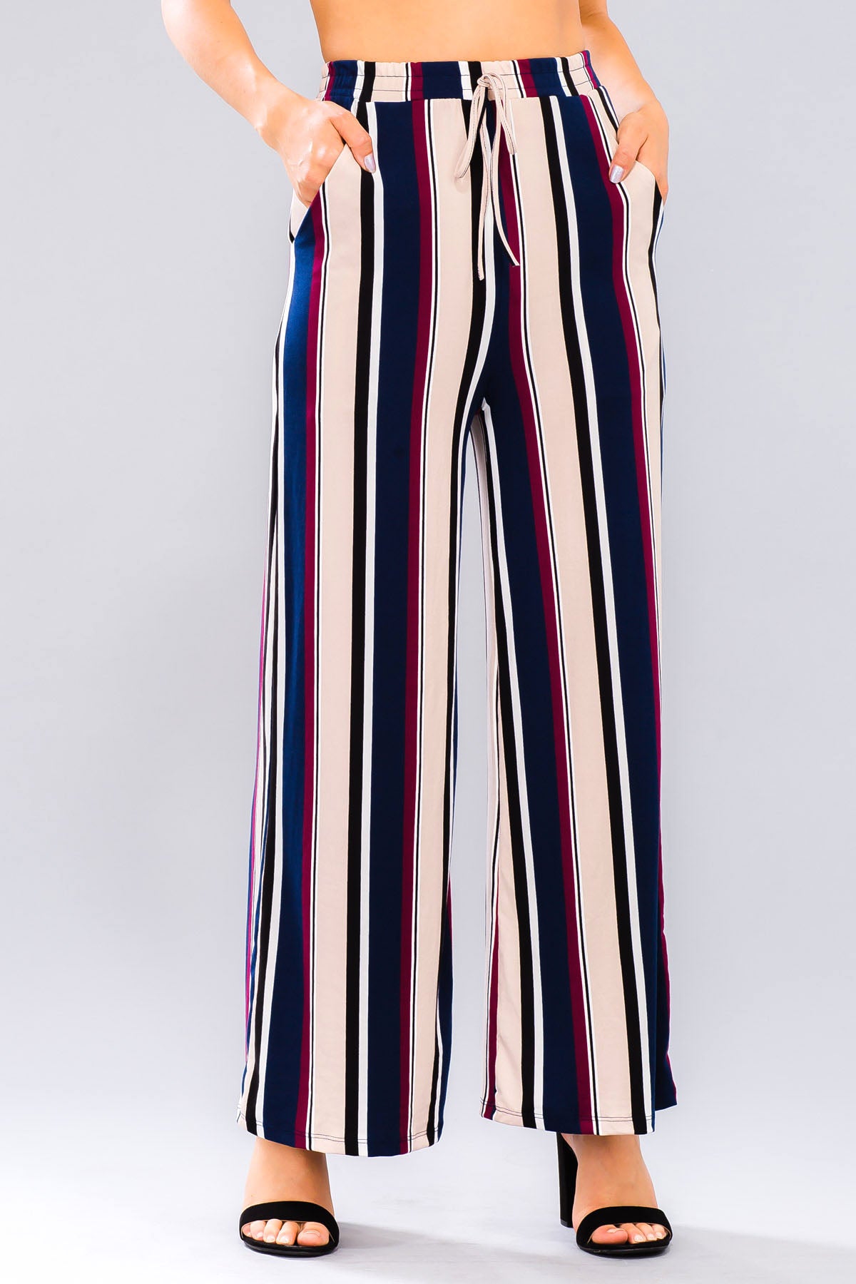 [$2/piece] Multicolor Striped Wide Leg pants