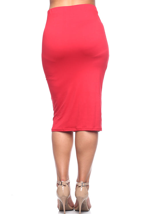 [$2/piece] Plus Size Midi Pencil Skirt