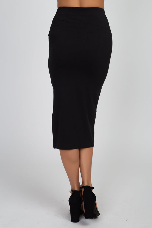 [$2/piece] Side Slit Midi Skirt