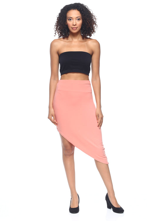 [$1/Piece] Solid Asymmetric Skirt