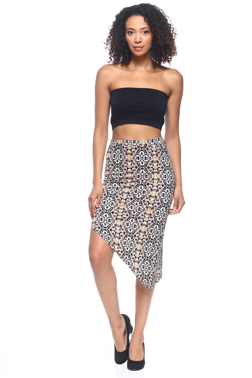 [$2/piece] Printed Asymmetric Skirt