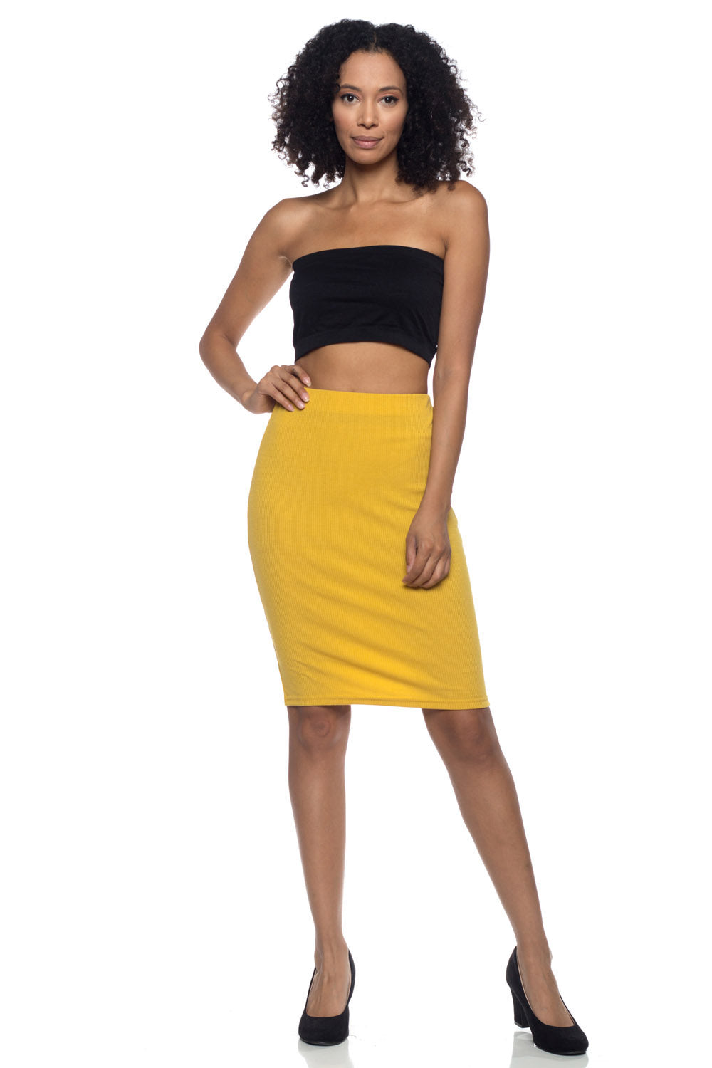[$1/piece] Ribbed Pencil Skirt