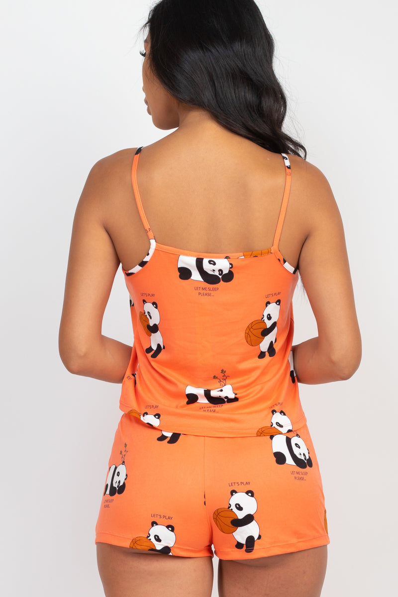 [$5/piece] Animal Print Cami Top & Shorts Set