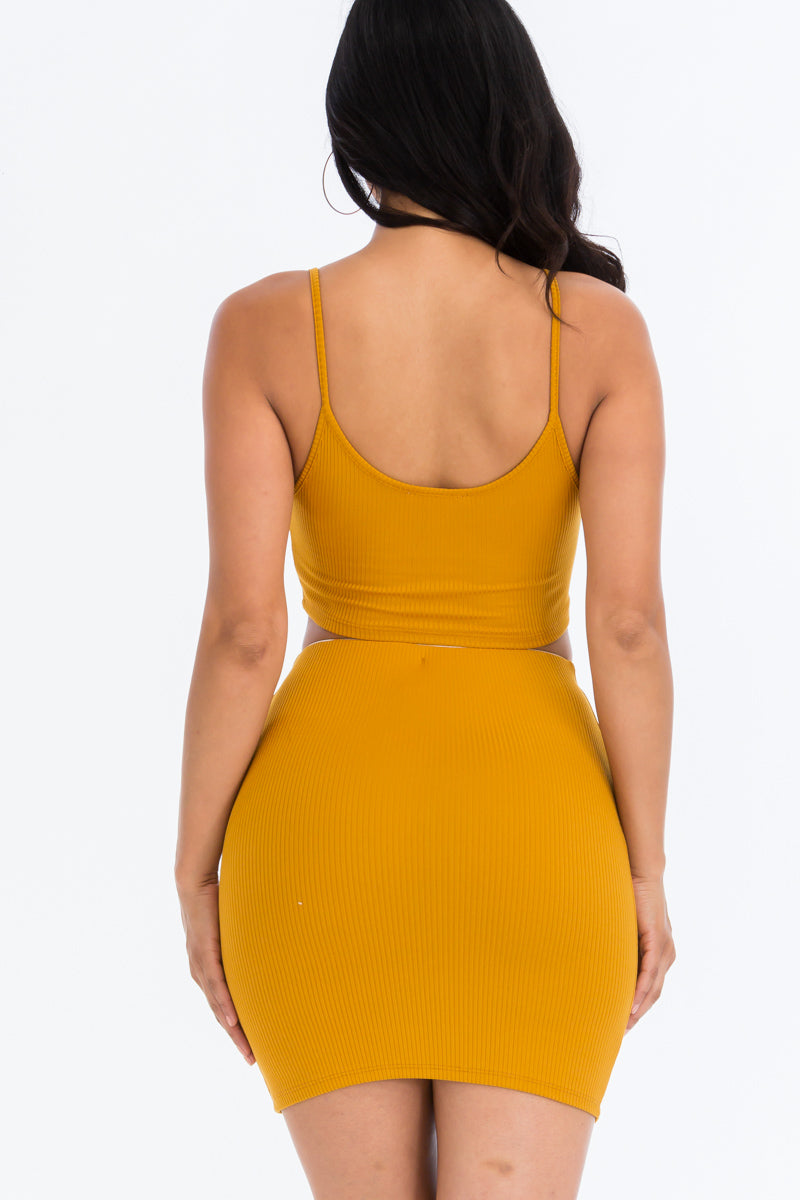 [$4/piece] Front Zipper Crop Top & Skirts Sets