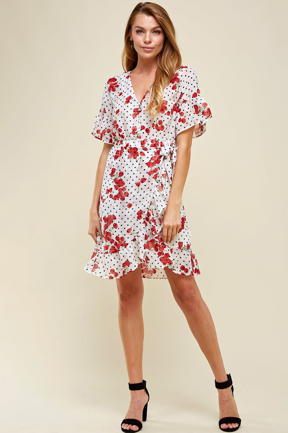 [$5/piece] Printed Ruffle Chiffon Dress