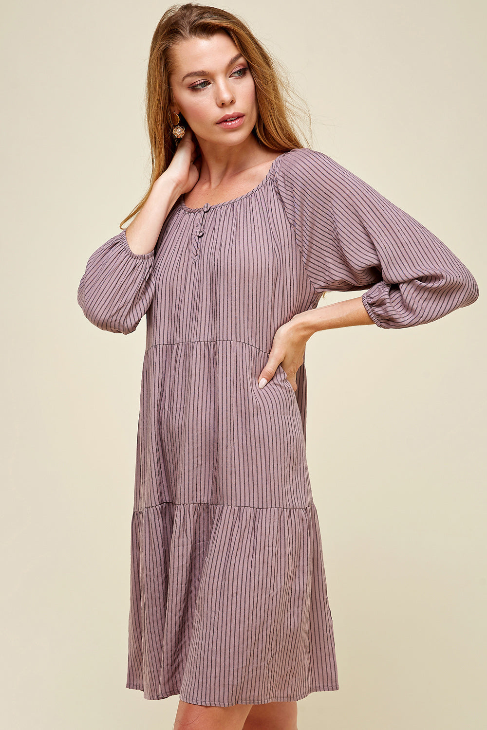 [$5/piece] Pin Stripe Babydoll Dress