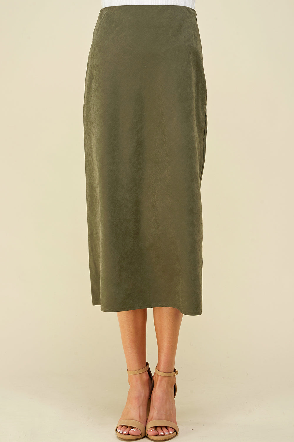 [$4/piece] Solid midi office skirt