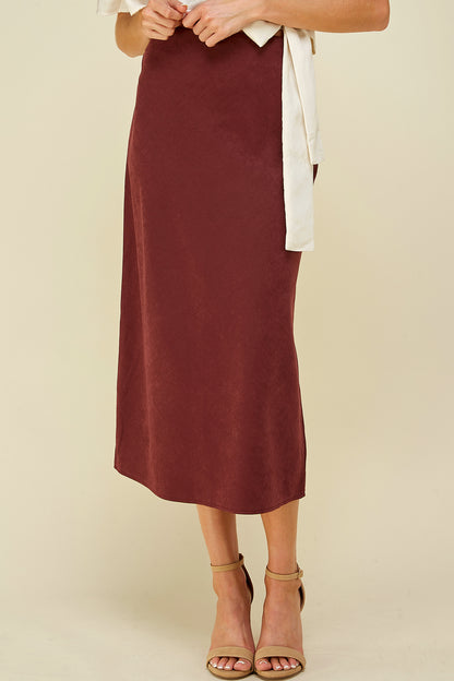 [$4/piece] Solid midi office skirt